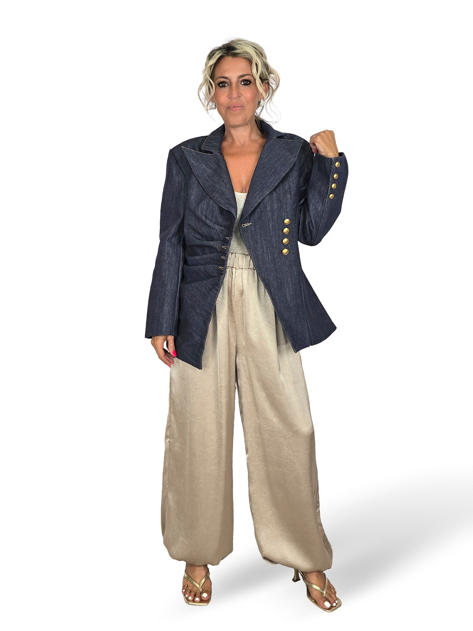 BLAZER DENIM CRUZADA JOT
