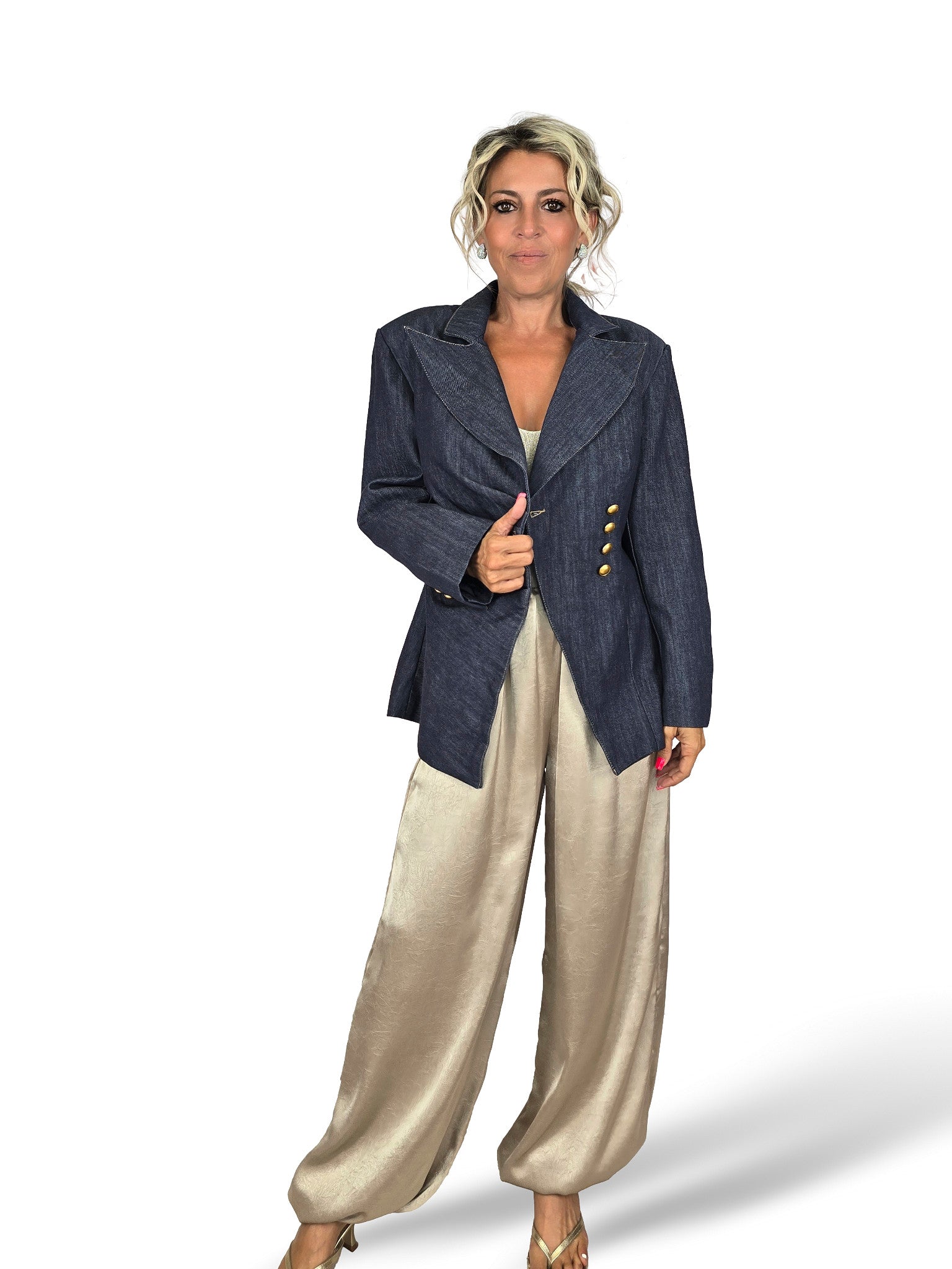 BLAZER DENIM CRUZADA JOT