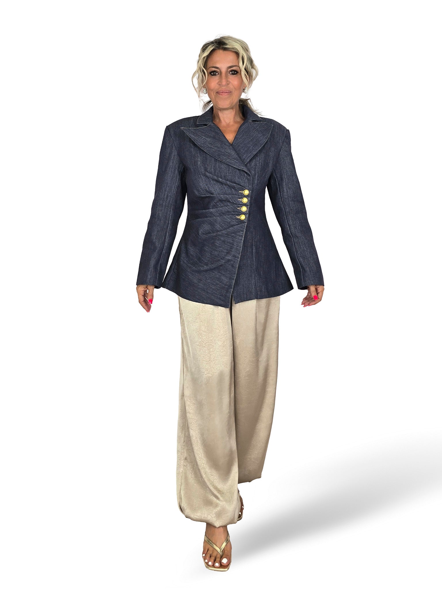 BLAZER DENIM CRUZADA JOT