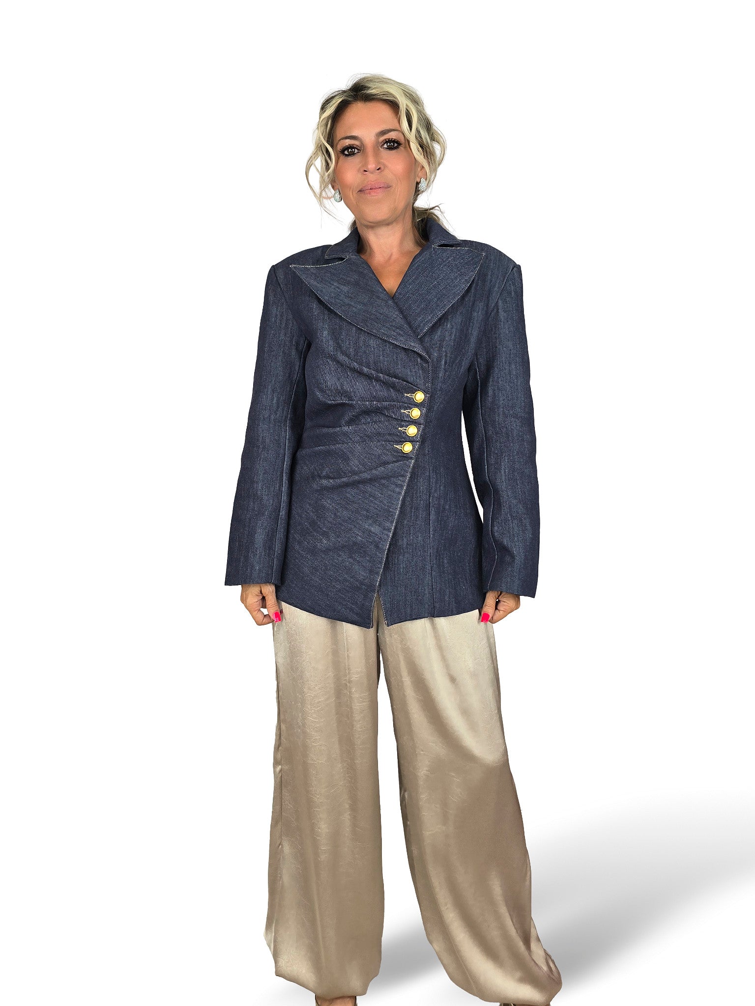 BLAZER DENIM CRUZADA JOT