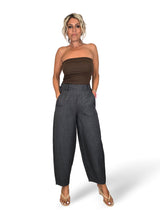 Ballonhose mit Falten und elastischem Bund