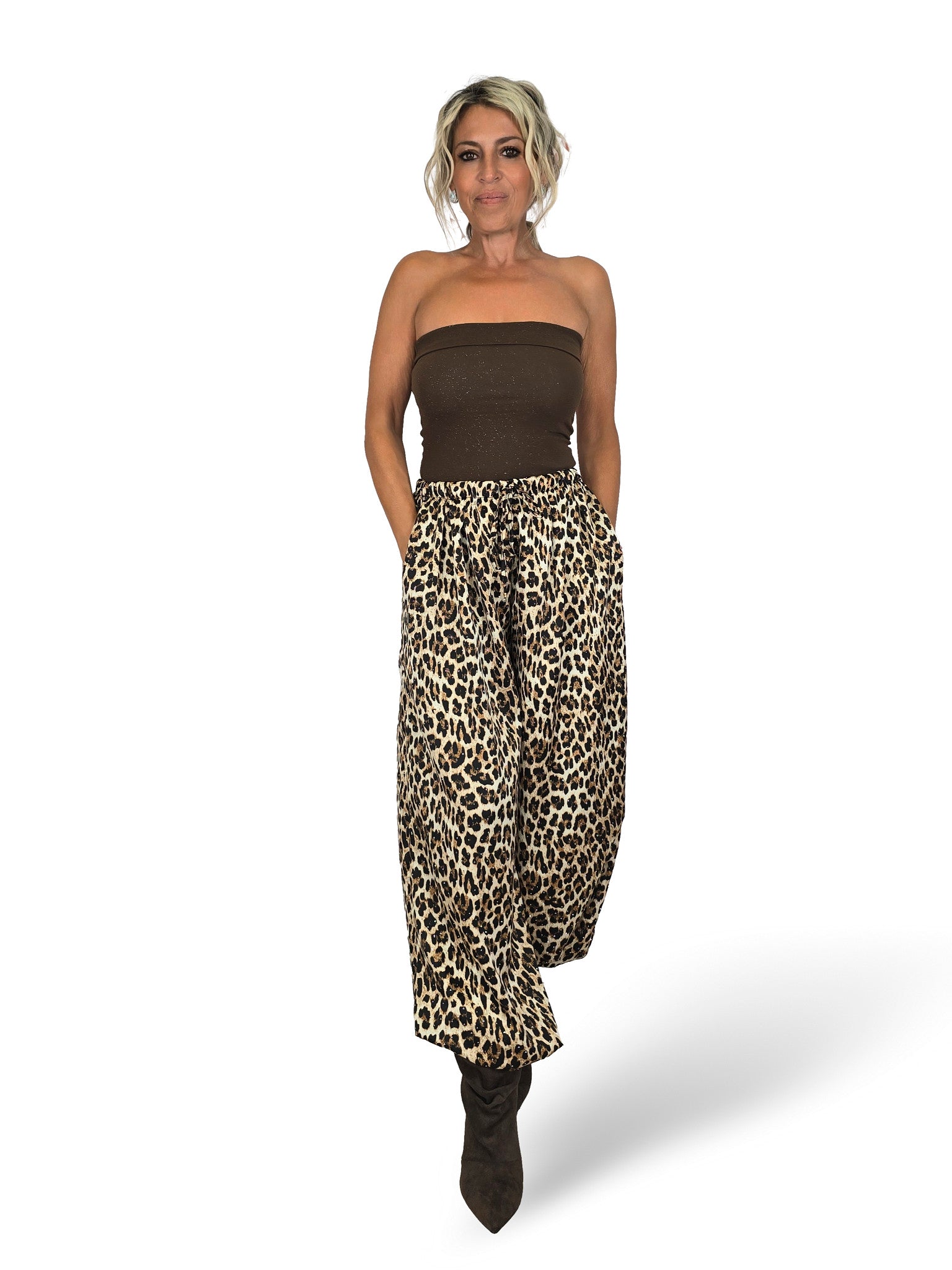 PANTALON ALADIN STRASS ESTAMPADO ANIMAL