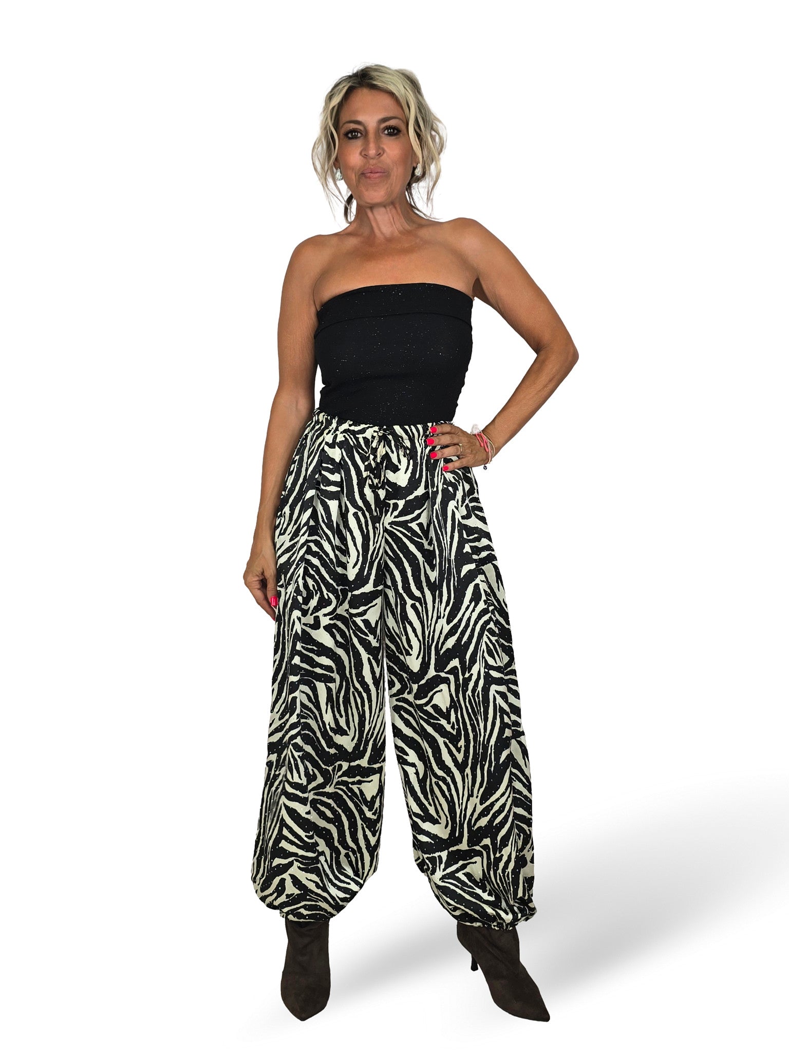 PANTALON ALADIN STRASS ESTAMPADO ANIMAL