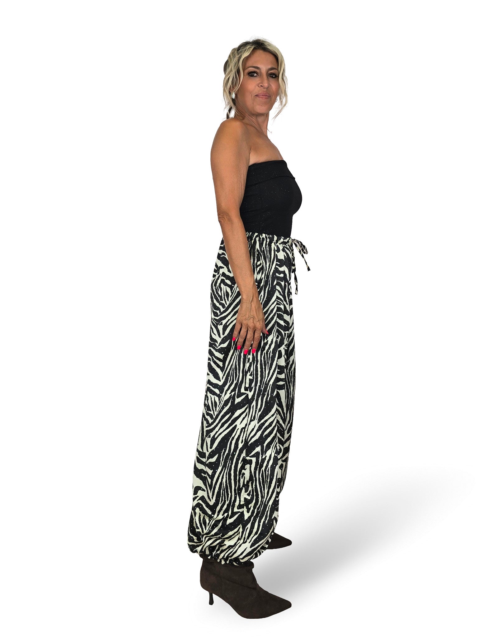 PANTALON ALADIN STRASS ESTAMPADO ANIMAL
