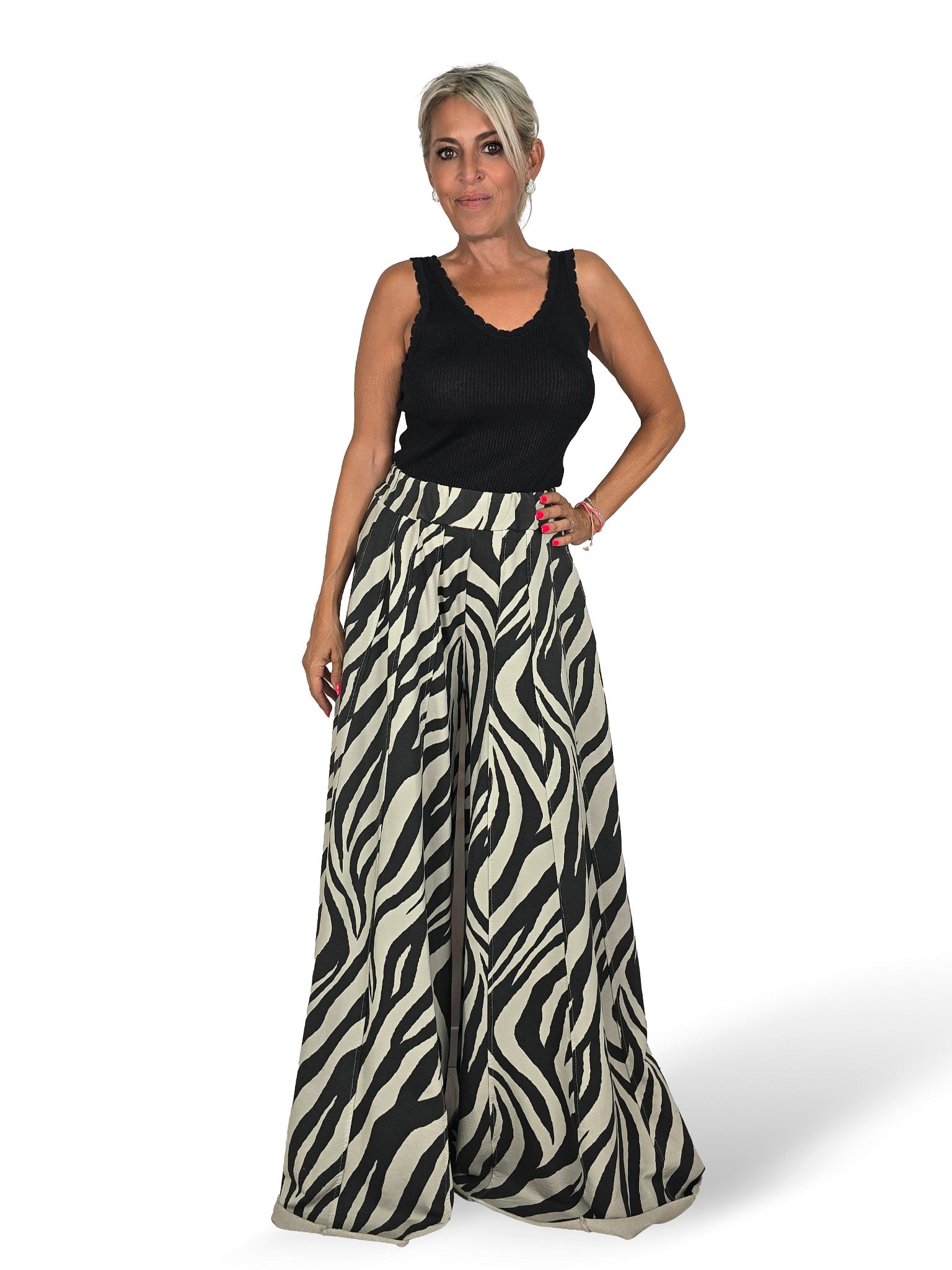 PANTALON PALAZZO CEBRA