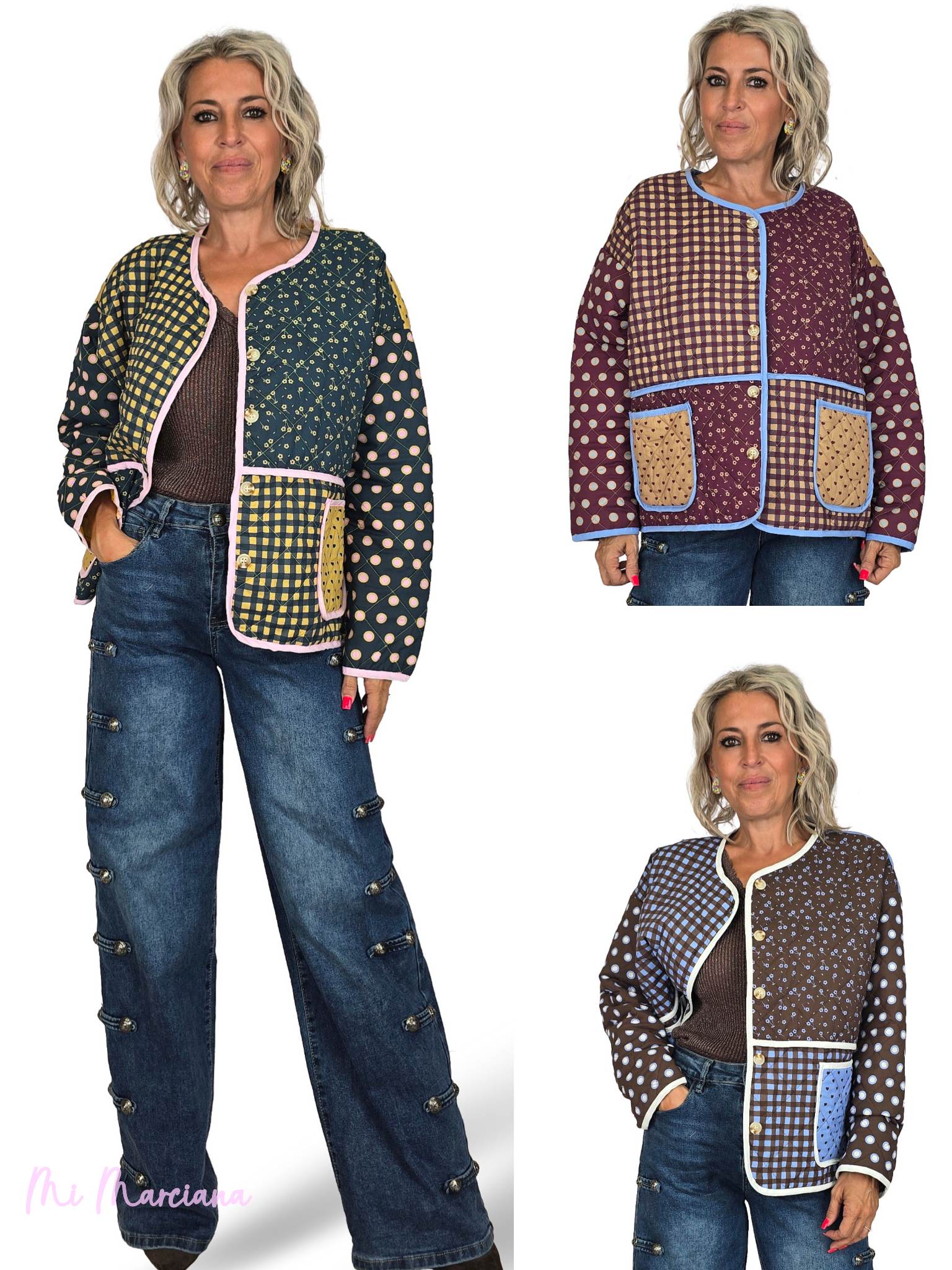 CHAQUETA DE PATCHWORK ACOLCHADA