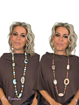 COLLAR ARTESANAL DE CADENA Y CUENTAS
