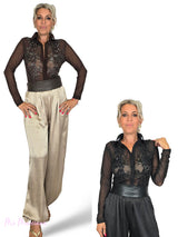 BODY TUL CAMISA LENTEJUELAS