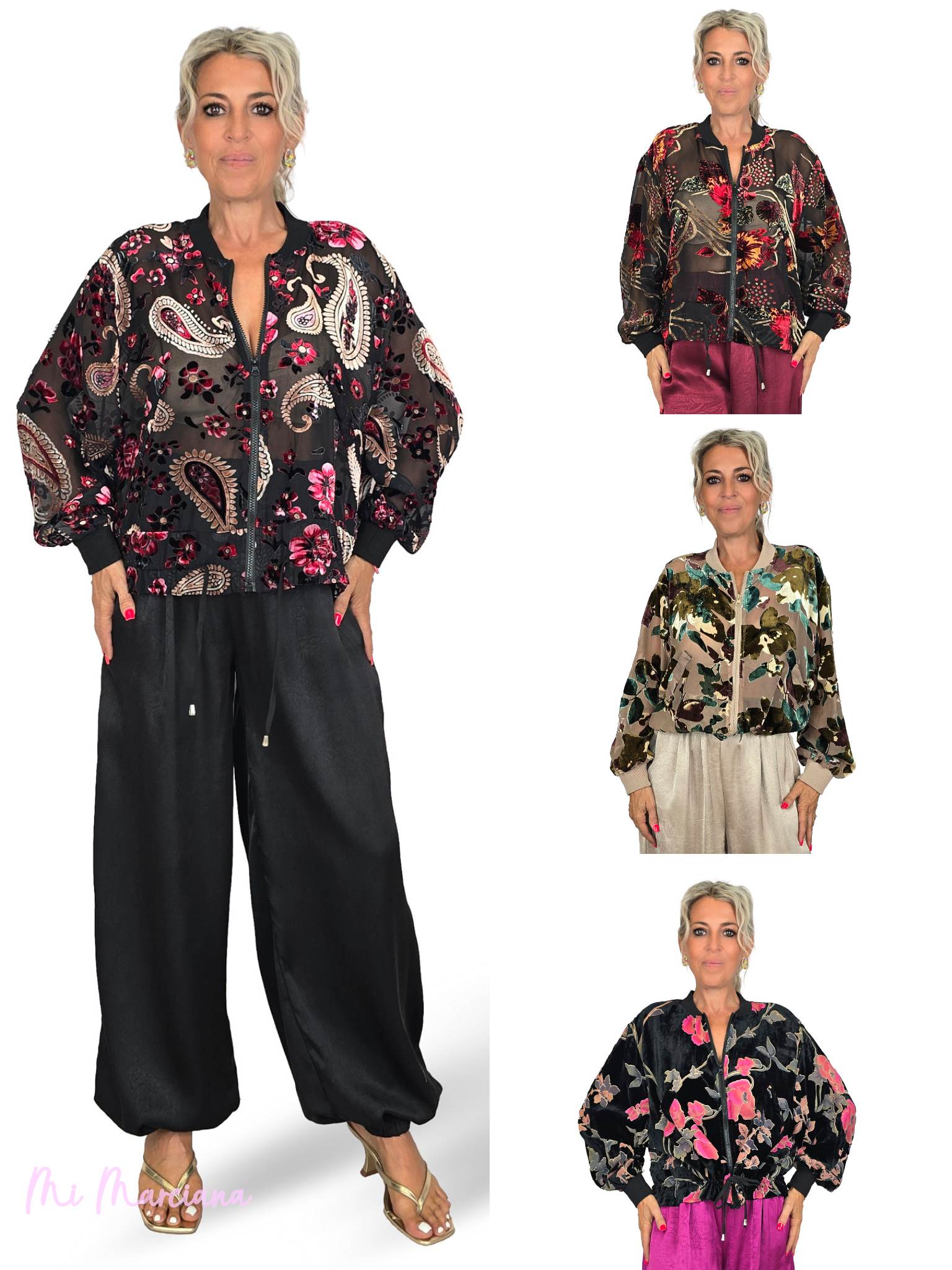 BOMBER TUL FLOCADA TERCIOPELO