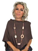 COLLAR ARTESANAL DE CADENA Y CUENTAS