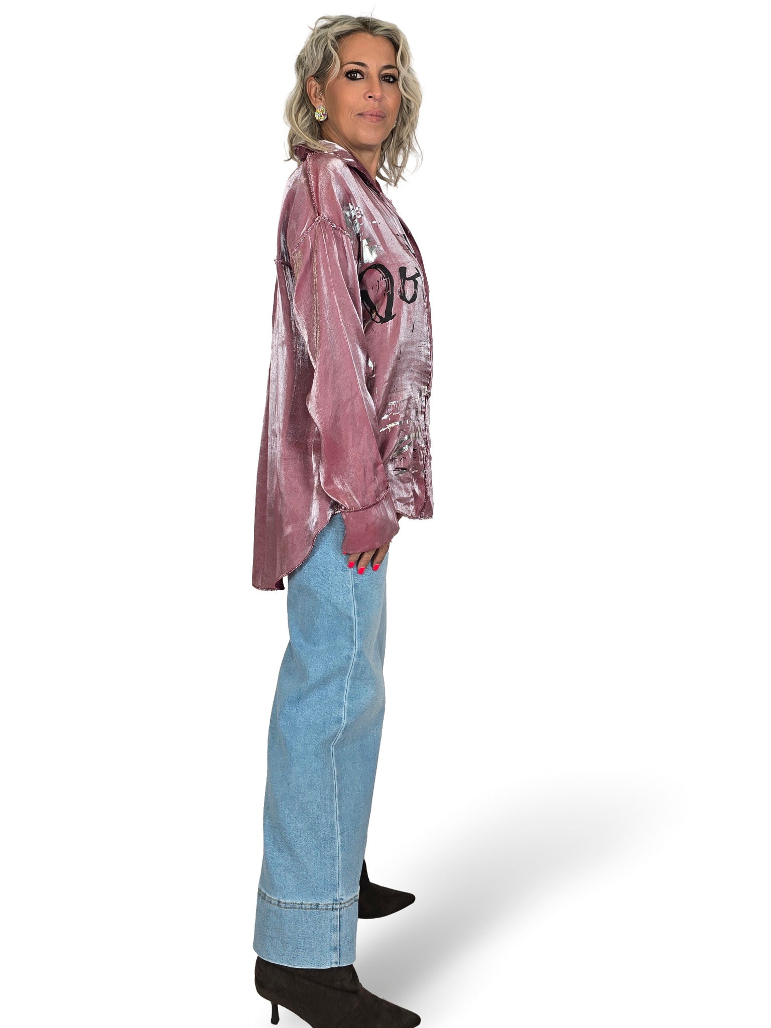 CAMISA METALIZADA FLUIDA