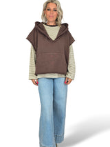 ÜBERGROßES ÄRMELLOSES SWEATSHIRT