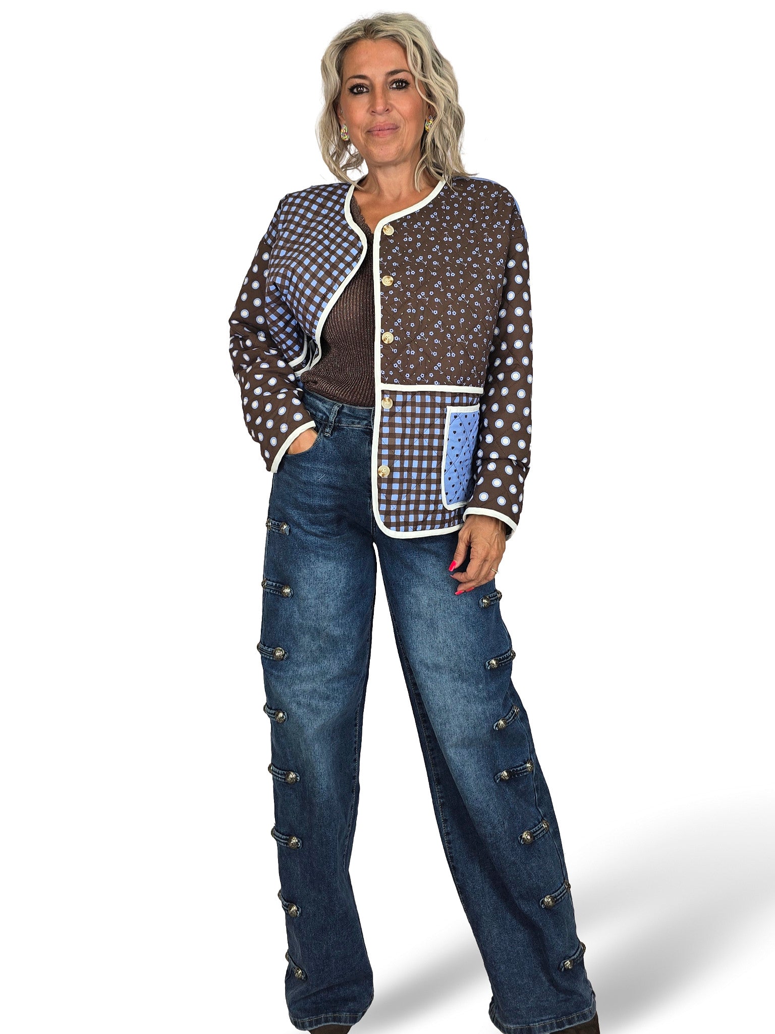 CHAQUETA DE PATCHWORK ACOLCHADA