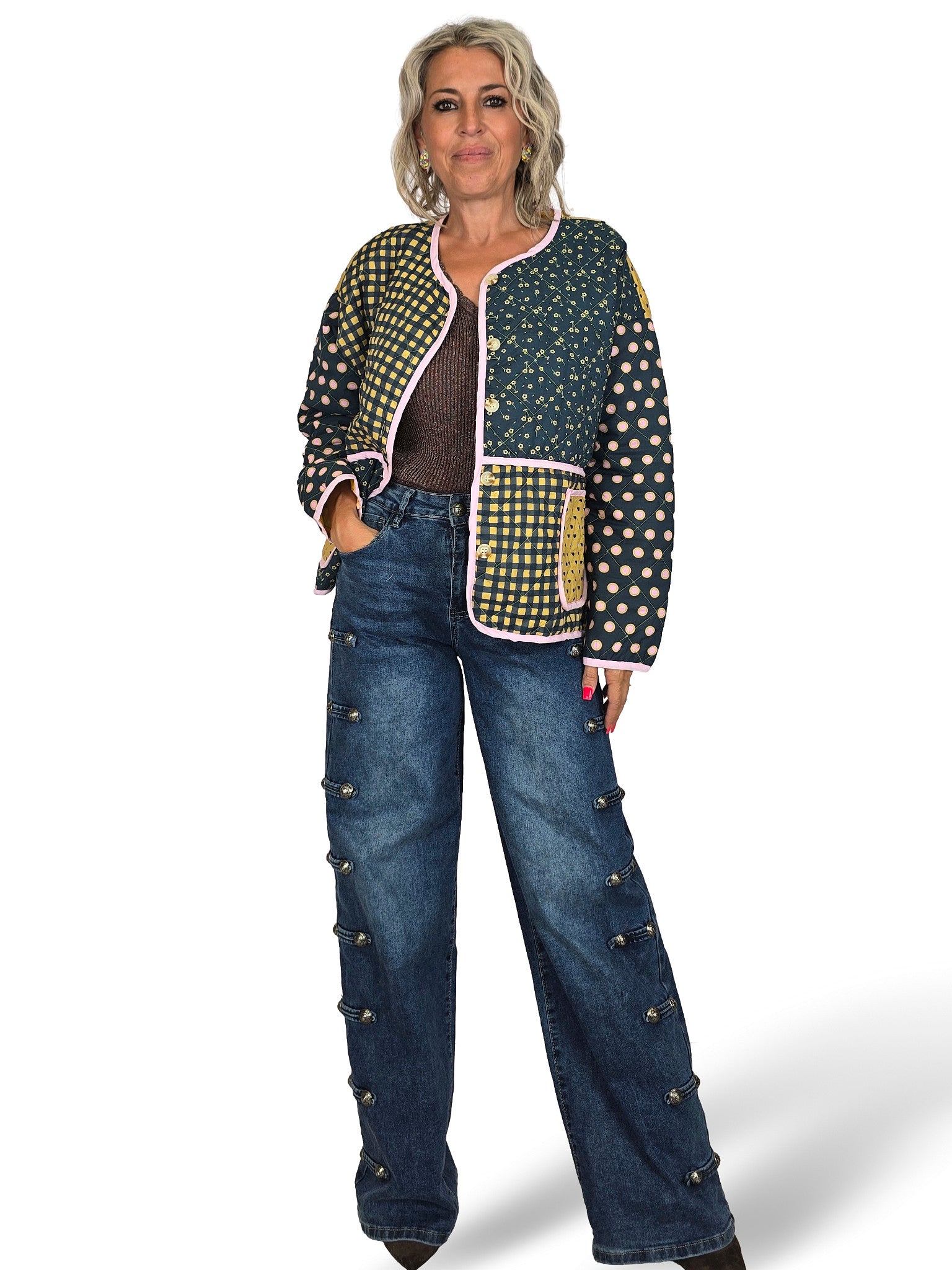 CHAQUETA DE PATCHWORK ACOLCHADA