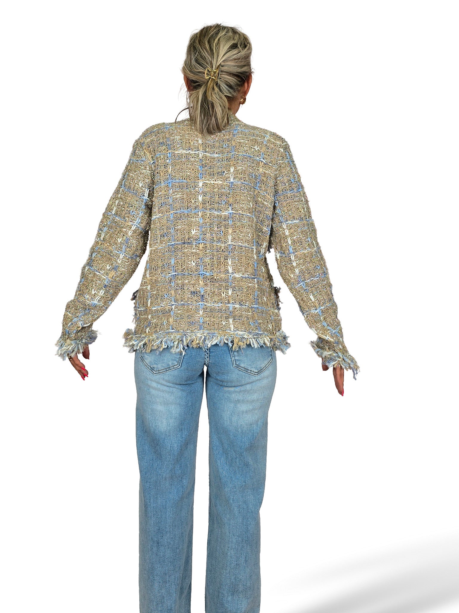 CHAQUETA PUNTO TWEED BOTONES