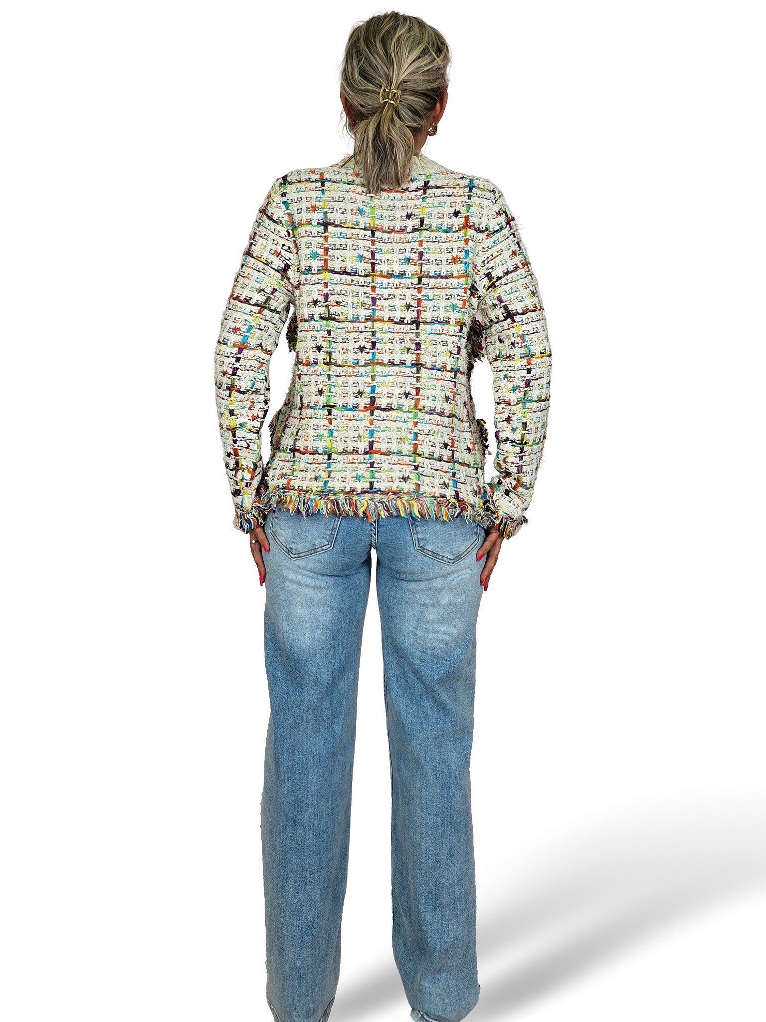 CHAQUETA PUNTO TWEED BOTONES