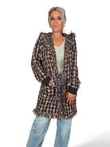 CHAQUETA CAPUCHA PUNTO TWEED