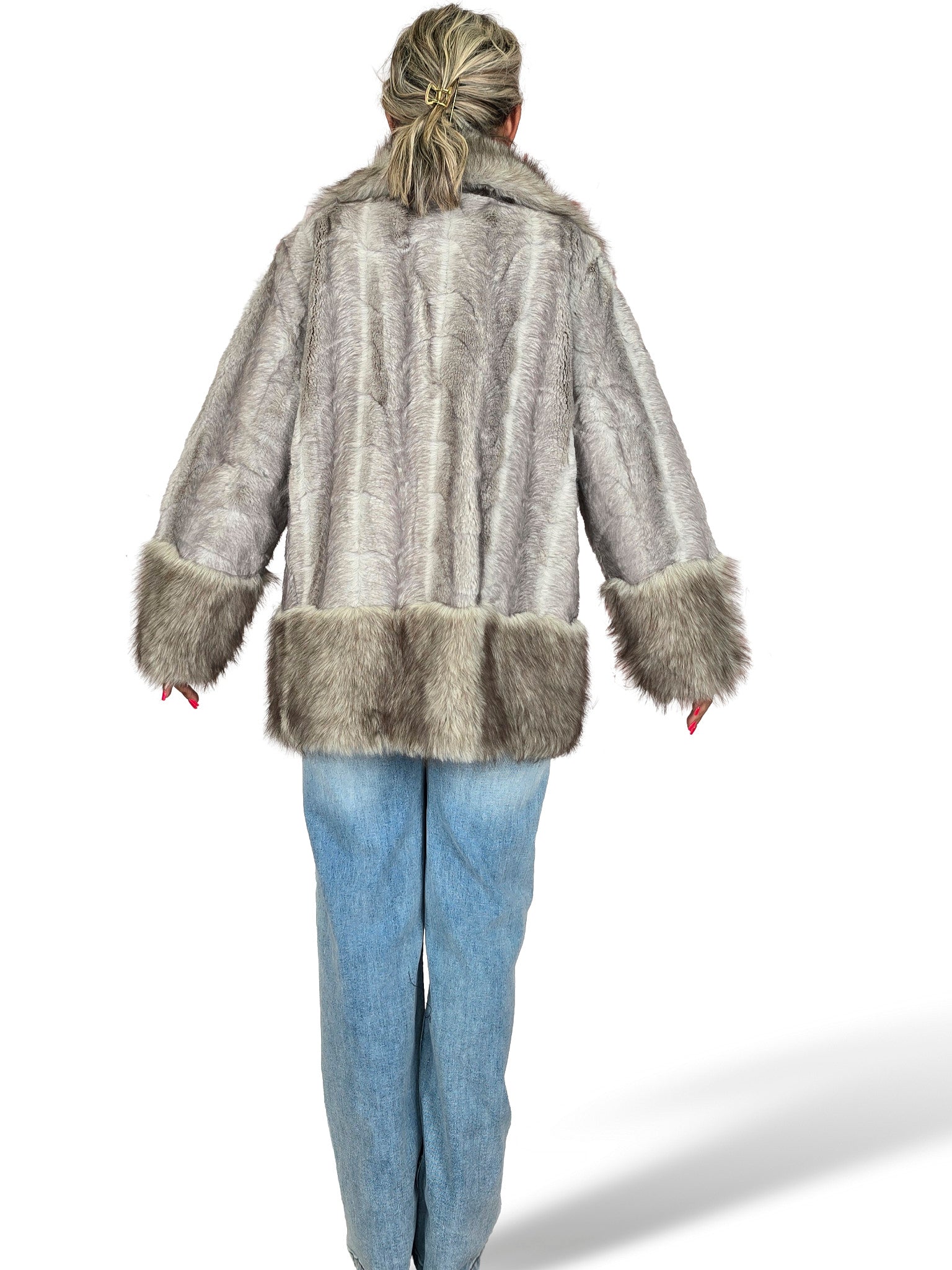 CHAQUETÓN SOLAPA BAJO PELO