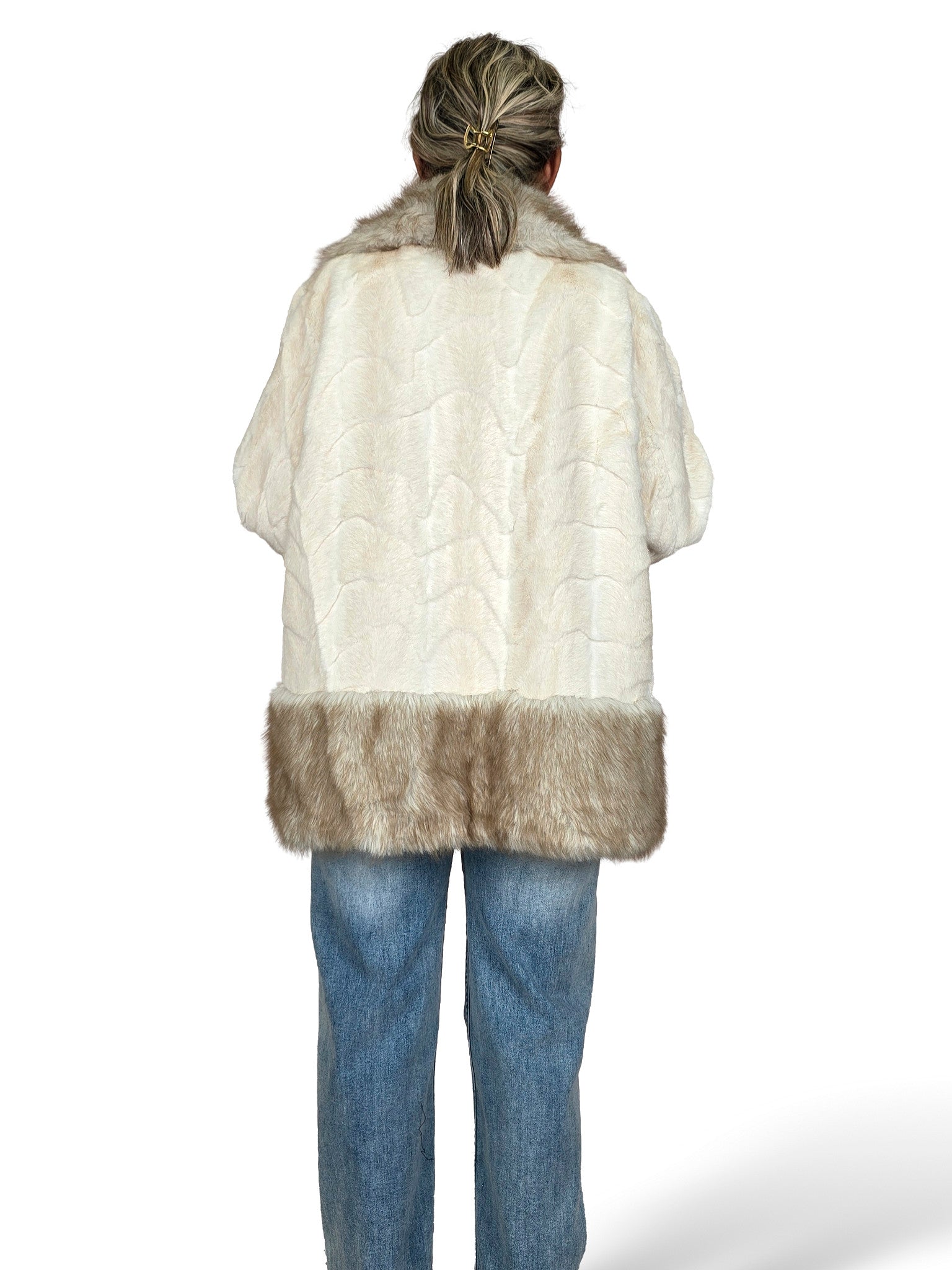 CHAQUETÓN SOLAPA BAJO PELO
