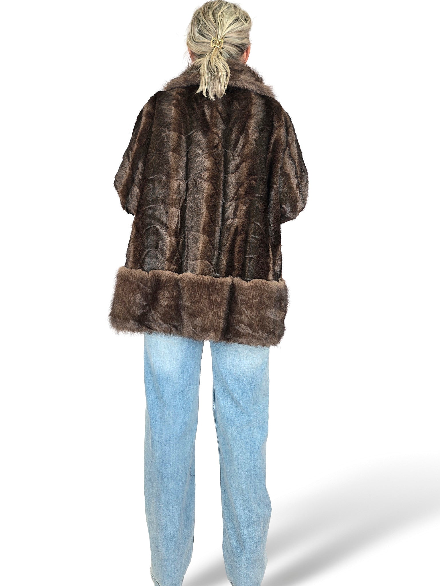 CHAQUETÓN SOLAPA BAJO PELO