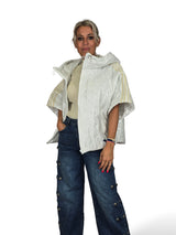 Gepolsterter Kimono von JOT in Metallic-Optik