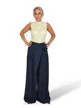 PANTALONE FLUIDO A PALAZZO CON FIOCCO