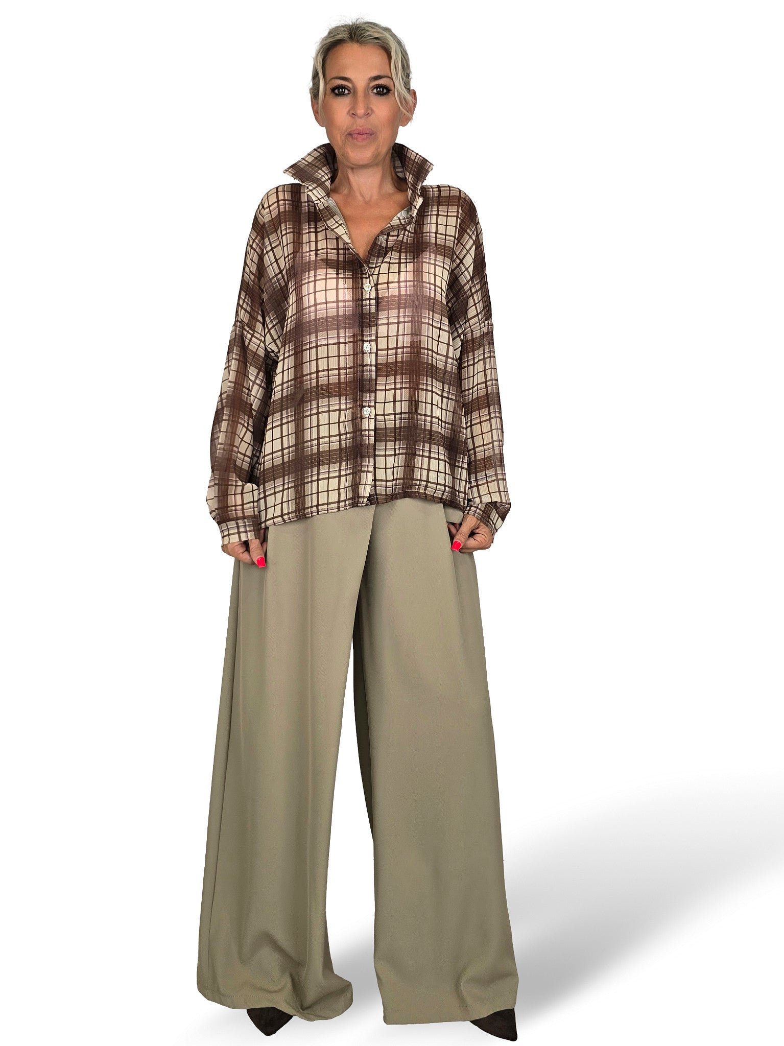CAMISA TUL CUADROS TARTÁN