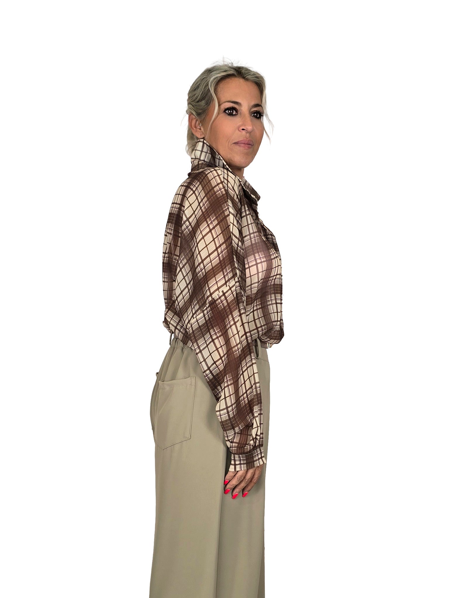 CAMISA TUL CUADROS TARTÁN