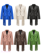 BESTELLEN SIE PRIVAT BLAZER AUS ÖKO-LEDER MIT ABNEHMBAREN FRANSEN