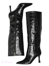 STIEFEL AUS KROKODIL-ÖKO-LEDER