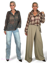CAMISA TUL CUADROS TARTÁN