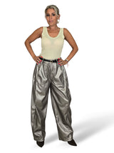 COMPLETO IN ECOPELLE EFFETTO COCCODRILLO CON GIACCA E PANTALONI CON CAPPUCCIO