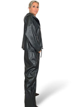 COMPLETO IN ECOPELLE EFFETTO COCCODRILLO CON GIACCA E PANTALONI CON CAPPUCCIO