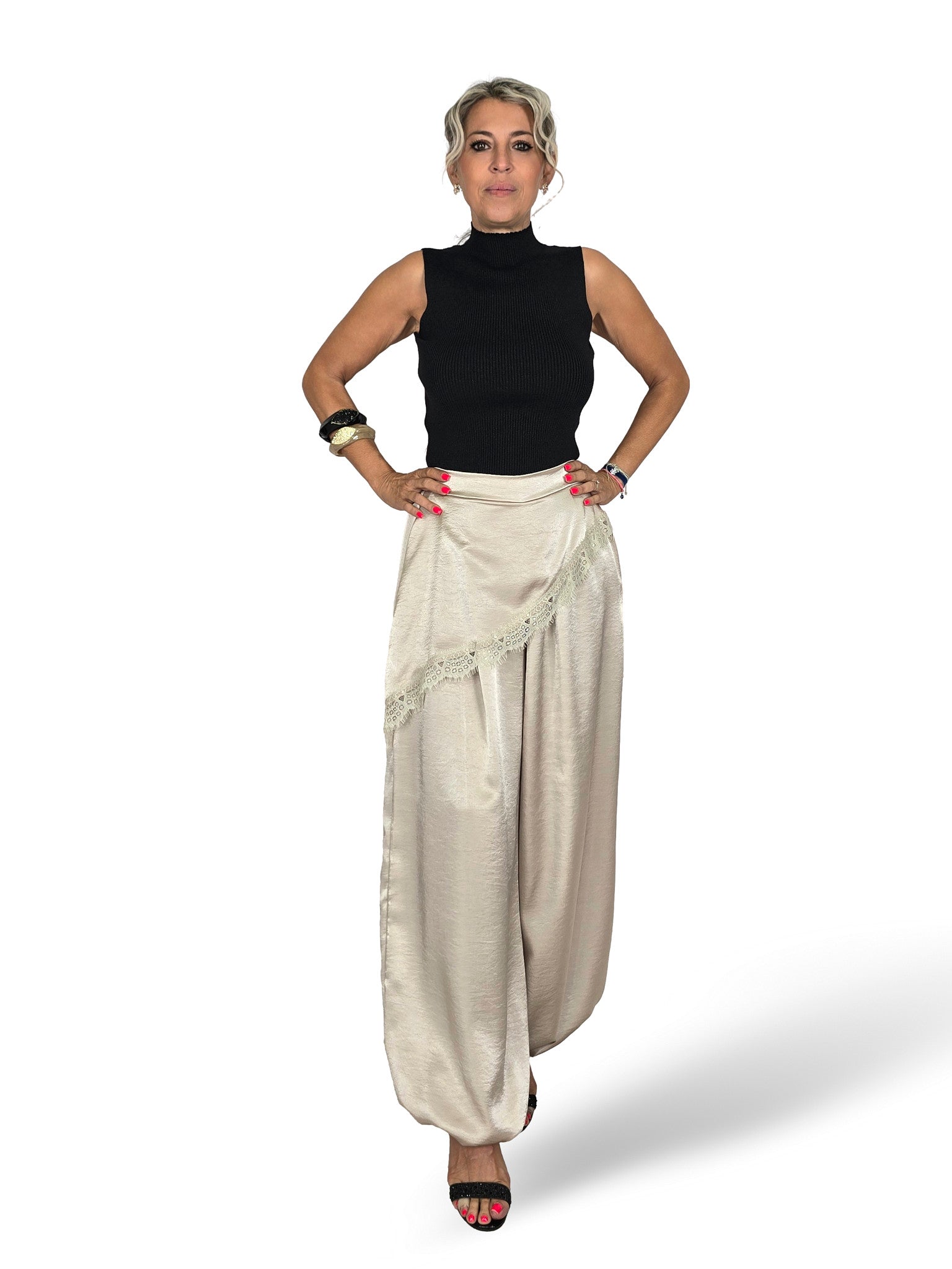 PANTALON ALADIN SATEN LENCERO