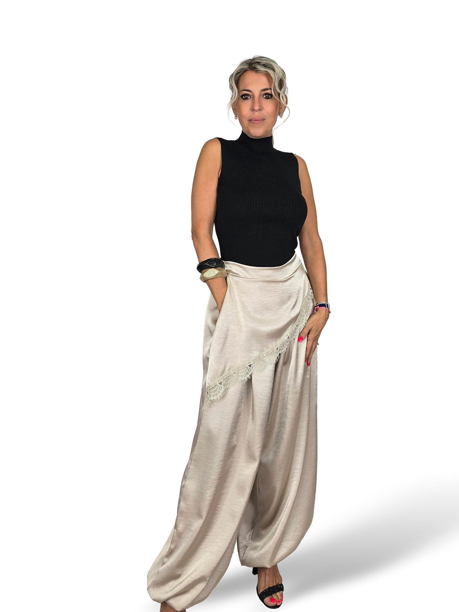 PANTALON ALADIN SATEN LENCERO