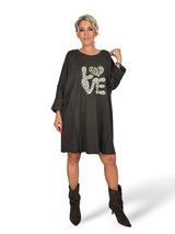 MAXI VESTIDO/SUDADERA ANIMAL PRINT LOVE
