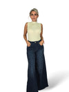 JEANS ANIMAL PRINT PALAZZO AZUL