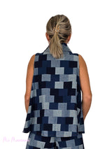 CHALECO DENIM CUADROS JOT