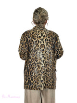 BLAZER DE PALETES COM ESTAMPA ANIMAL