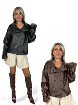 CHAQUETA POLIPIEL TRENZADA JOT
