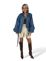 CHAQUETA DENIM FRUNCIDA JOT