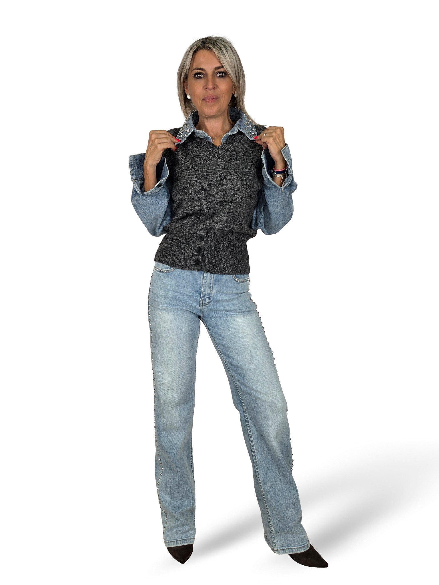 JERSEY COMBINADO DENIM