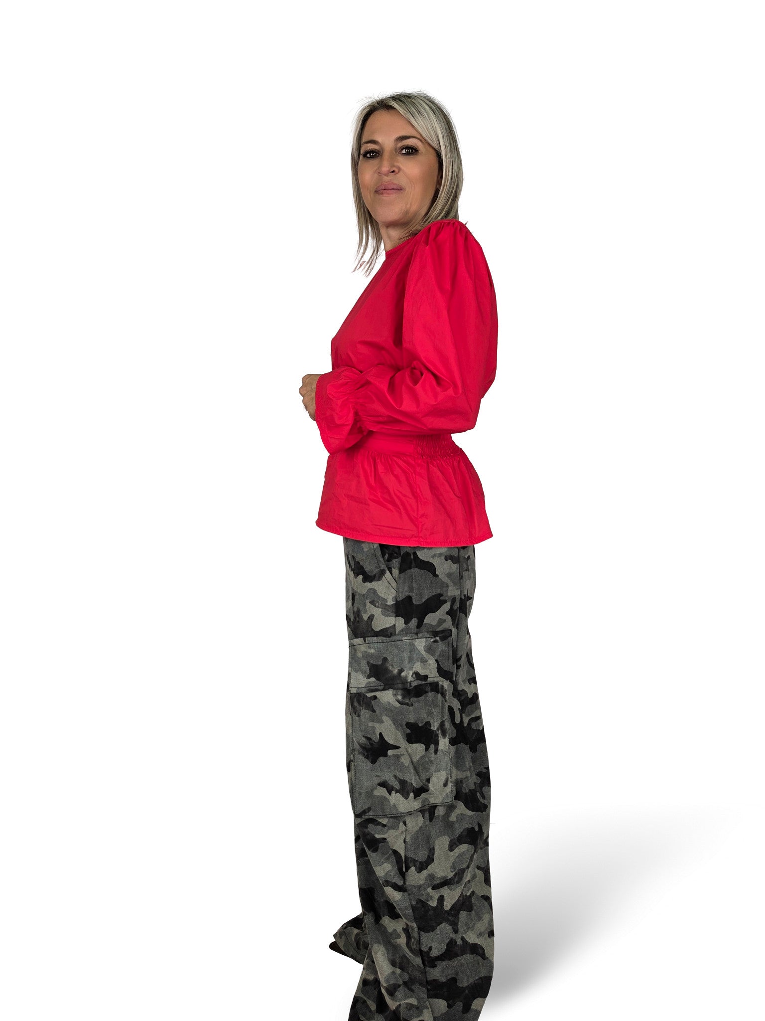 BLUSA POPELIN FRUNCIDA