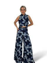 CHALECO DENIM CUADROS JOT