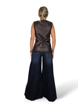 HAUT EN CUIR AVEC CEINTURE