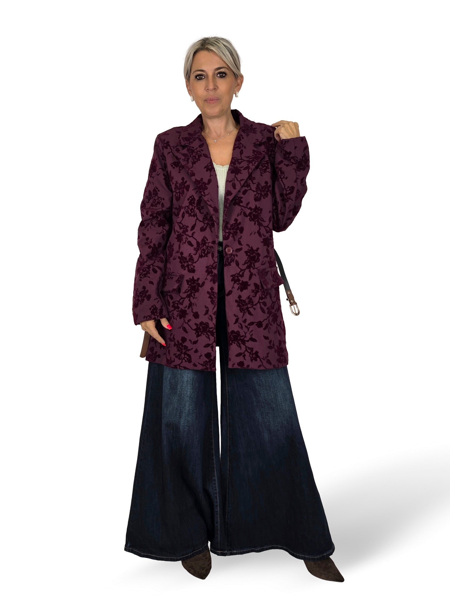 BLAZER FLOCKÉ EN VELOURS