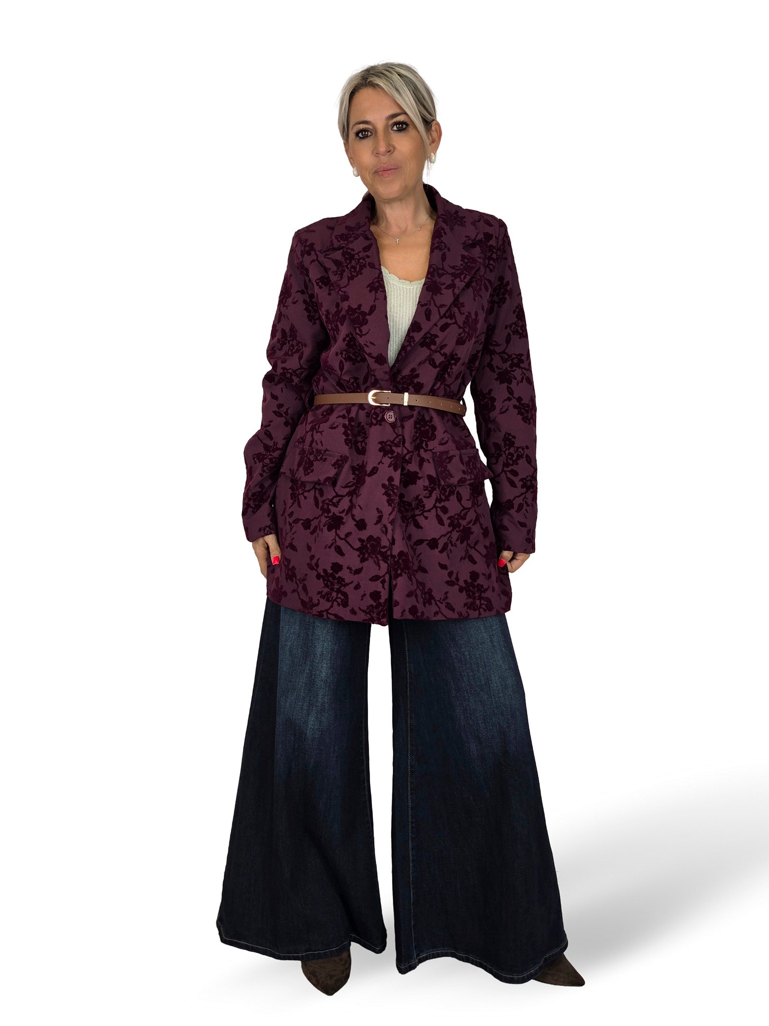 BLAZER FLOCKÉ EN VELOURS