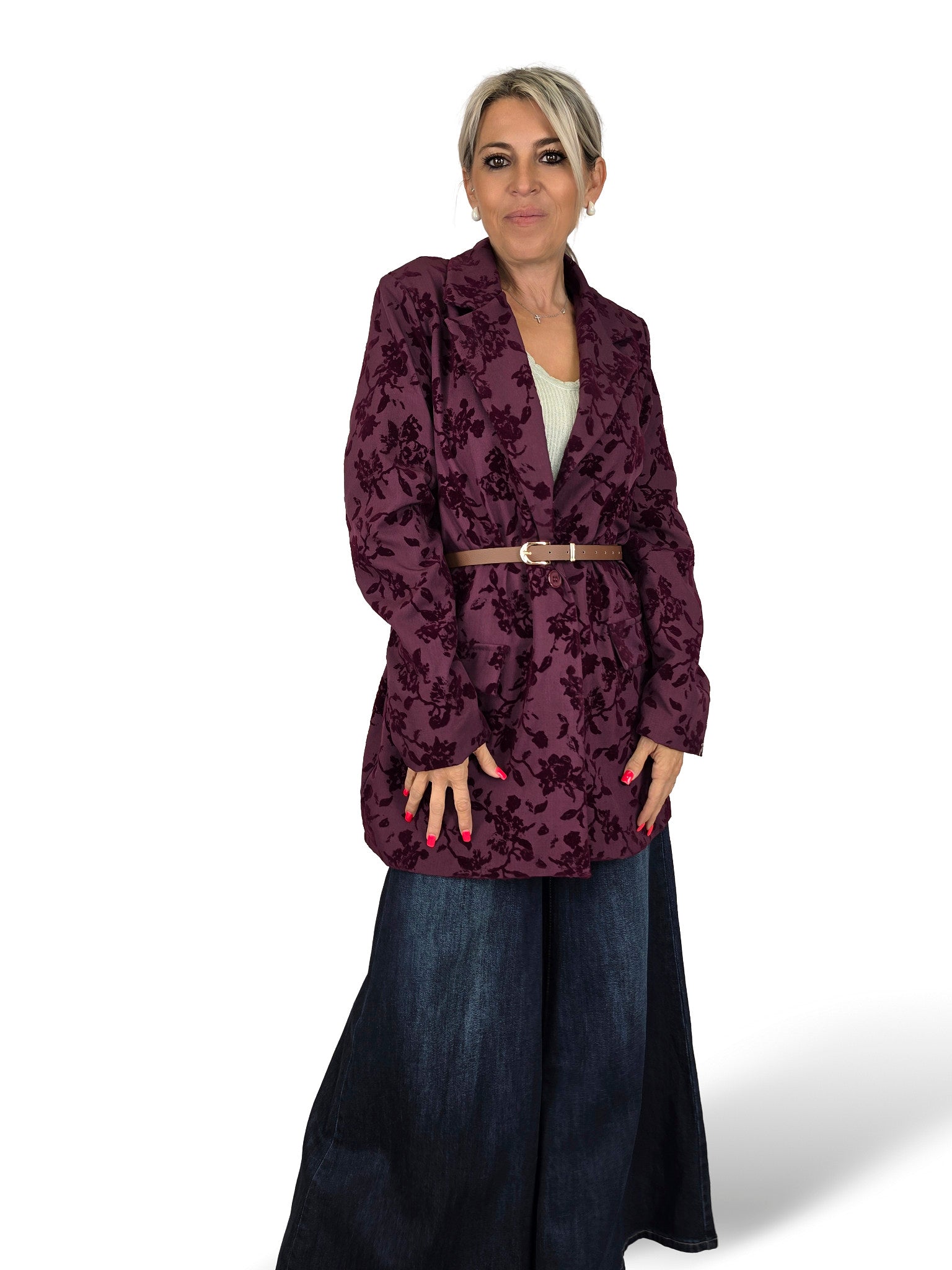 BLAZER FLOCKÉ EN VELOURS