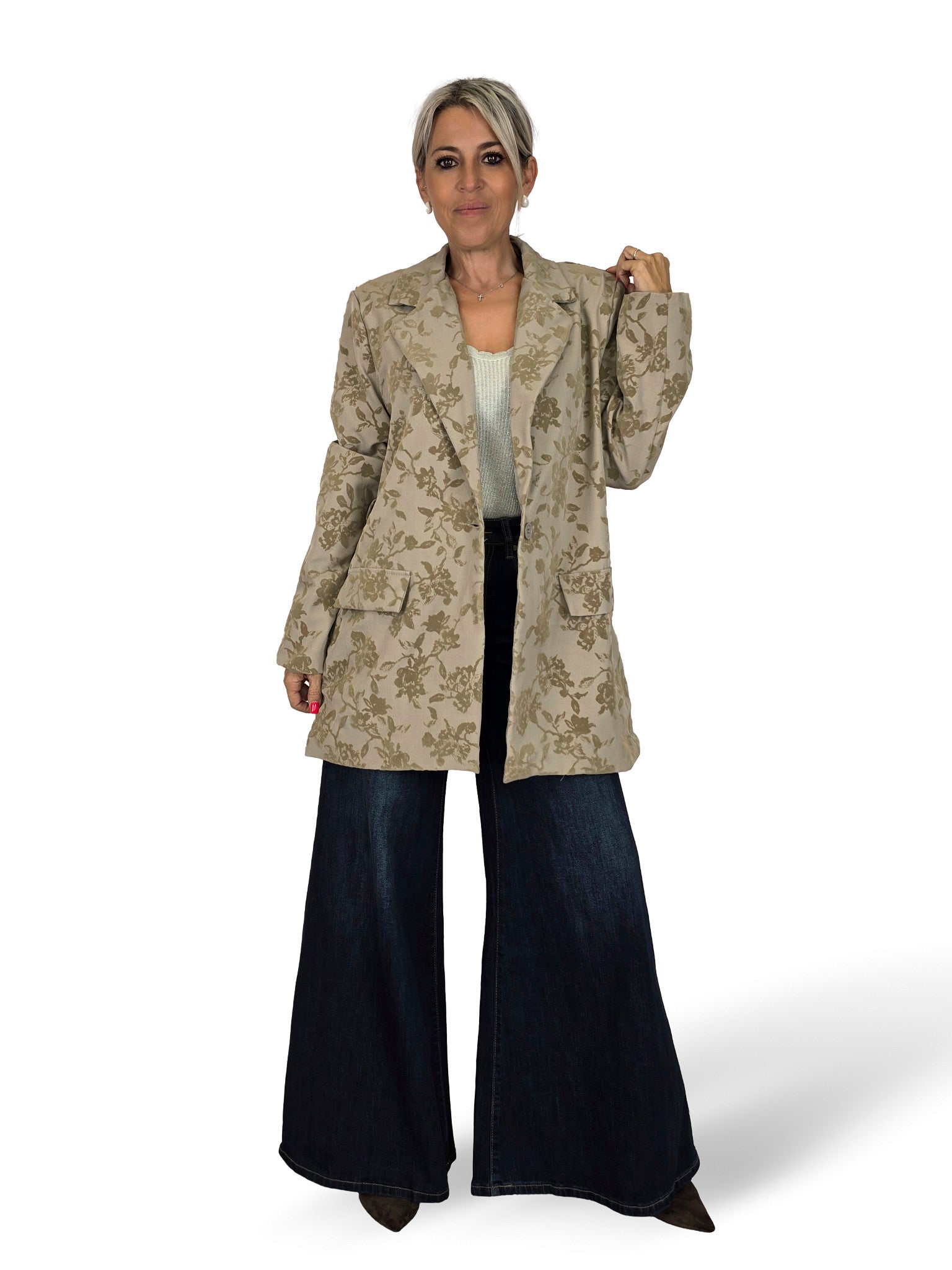 BLAZER FLOCKÉ EN VELOURS