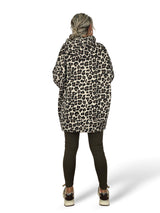 MAXI FELPA ASIMMETRICA LOVE STAMPA ANIMALIER